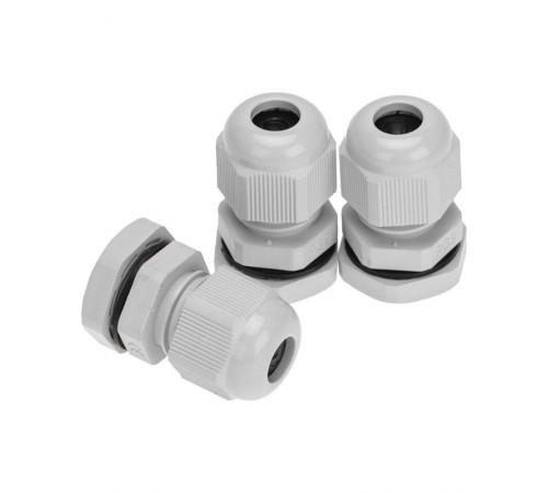 Кабельный ввод PG-9 (4-8мм) серый, комплект (3 шт/уп)  07-8009-A3  REXANT