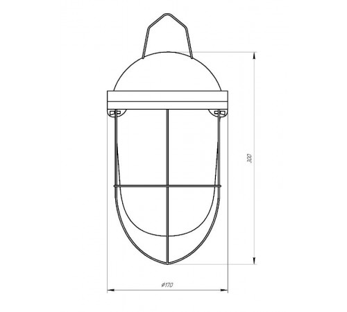 Светильник пылевлагозащищенный под лампу для ЖКХ НСП 02-100-003 с решеткой Желудь сталь / стекло IP54 E27 max 100Вт 170х300 белый  Б0052019  ЭРА
