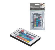 Контроллер для светодиодных лент и модулей RGB-IR-12В-6А-72Вт-IP20, 3 канала, пульт 24 кнопки  SQ0331-0505  TDM