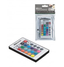 Контроллер для светодиодных лент и модулей RGB-IR-12В-6А-72Вт-IP20, 3 канала, пульт 24 кнопки  SQ0331-0505  TDM