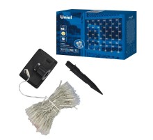 Садовый занавес на солнечной батарее USL-S-131/PT1515 WARM WHITE CURTAIN 192 диода, 3000К, 1*АА Ni-Mh акк в/к. IP44  UL-00006538  Uniel