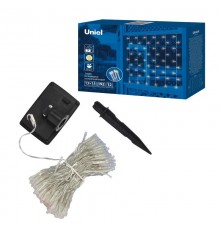 Садовый занавес на солнечной батарее USL-S-131/PT1515 WARM WHITE CURTAIN 192 диода, 3000К, 1*АА Ni-Mh акк в/к. IP44  UL-00006538  Uniel