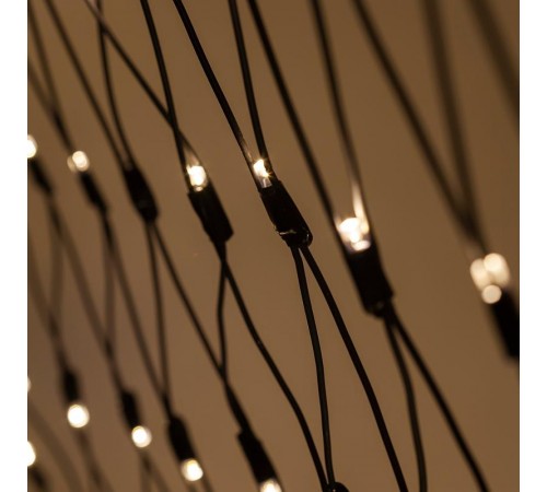 Светодиодная новогодняя гирлянда ERAPS-SK3 сеть 1,5x2 м теплый белый свет 150 LED  Б0051895  ЭРА