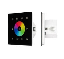 INTELLIGENT ARLIGHT Сенсорная панель DALI-901-11-1G-4SC-RGBW-DT8-IN Black (BUS/230V) (IARL, IP20 Пластик, 3 года)  037199  Arlight