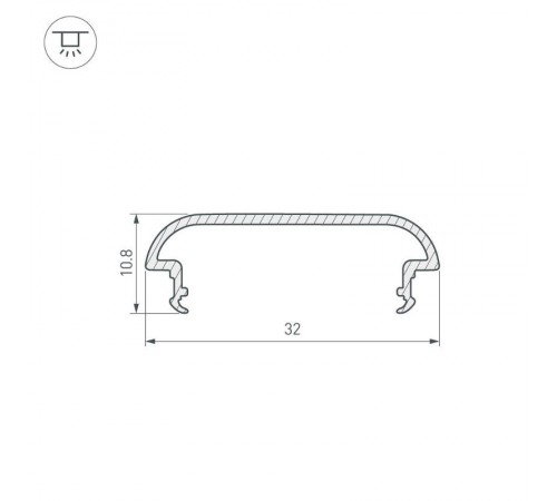 Профиль-верх TOP-WIDE-H11-C-2000  016982  Arlight