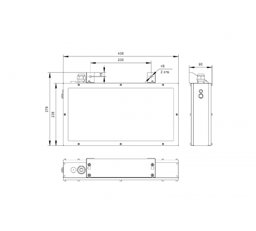 Световой указатель аварийного освещения светодиодный BS-FLAGMAN-51-S1-INEXI2 10,5Вт 1ч IP65 универсальный накладной  a16720  Белый свет