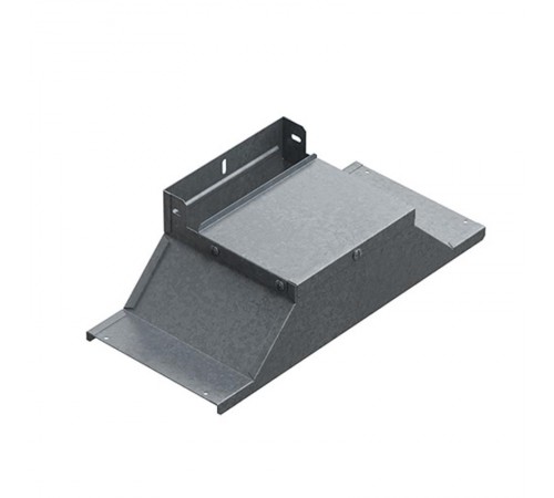 Крышка-ответвитель вертикальный боковой к лотку 300х80, толщ. 1,0 мм, Сендзимир цинк, 086238  КОВБ-300х80-1,0-СЦ   Ostec