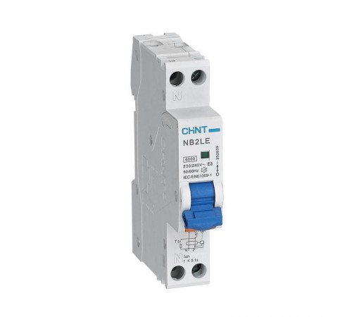 Выключатель автоматический дифференциального тока NB2LE 1P+N 10A 30mA 1мод., х-ка B, электронный тип AС, 6kA (R)  689011  CHINT