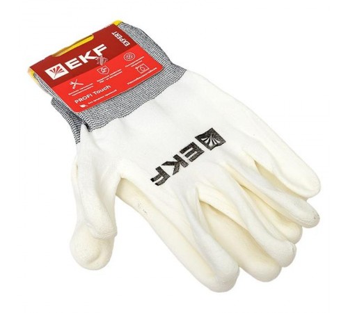 Перчатки рабочие PROFI Touch для чистовых работ (15 класс, 8 размер)  pe15pm-8-exp  EKF