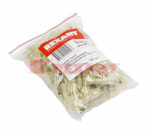 Клемма плоская полностью изолированная термоусаживаемая гнездо 6.6 мм 4-6 мм (РПи-м-т 6.0-(6.3) желтый  08-0654  REXANT