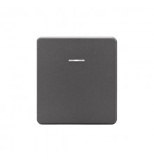 Выключатель ROUND 1 кл перекрестный (переключатель) с подсветкой 10А с/у титан  KR-78-0718-2  KRANZ