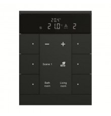 Регулятор комнатной температуры, 6-клавишный, чёрный бархат SBR/U6.0.1-885  2CKA006330A0043  ABB