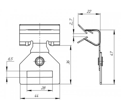 Зажим балочный 3-8 мм под перфоленту TDZ  ZB3-8-PL  EKF