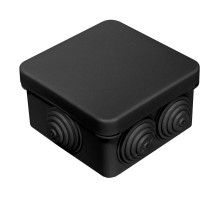 Коробка распределительная для о/п черная 70х70х40 (132шт/кор) IP55 безгалогенная (HF)  40-0200-9005  Промрукав