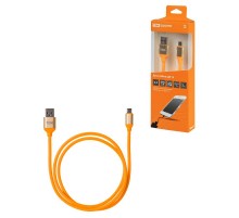 Дата-кабель, ДК 13, USB - micro USB, 1 м, силиконовая оплетка, оранжевый,  SQ1810-0313  TDM