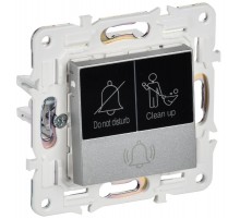 SKANDY Кнопка звонка с индикацией для отелей 10А SK-V17S серебряный   SK-V14-2-10-K23  IEK