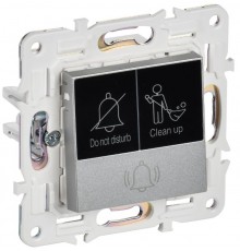 SKANDY Кнопка звонка с индикацией для отелей 10А SK-V17S серебряный   SK-V14-2-10-K23  IEK