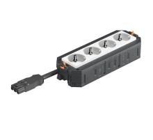 Рамка 4-модульная с розетками 4 белые 16А 250В 2К+З, штекер WINSTA MIDI  7404619  OBO Bettermann