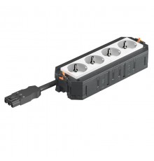 Рамка 4-модульная с розетками 4 белые 16А 250В 2К+З, штекер WINSTA MIDI  7404619  OBO Bettermann