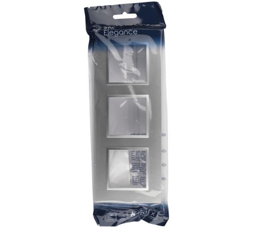 Рамка для розеток и выключателей Elegance 14-5013-03 Classic, на 3 поста, алюминий  Б0060583  ЭРА