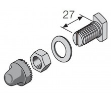 Комплект соединительный под плоскую шину м8, L=27 (12шт)  AD1064  ABB