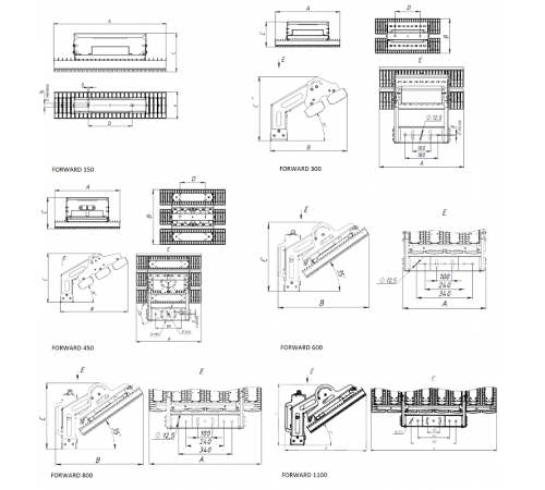 Светильник светодиодный FORWARD 800W D60 857 WH FB  1864004040  Световые Технологии