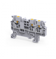 Клемма с 3-мя контактами push-in OptiClip СP-2,5-TRIPLET-I-серый  331844  КЭАЗ