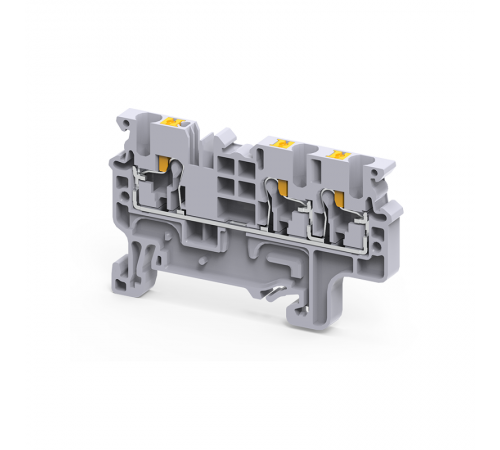 Клемма с 3-мя контактами push-in OptiClip СP-2,5-TRIPLET-I-серый  331844  КЭАЗ
