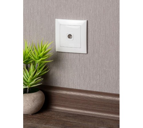 Валенсия розетка телевизионная 1-местная оконечная 10дБ-240МГц белая EKF PROxima  EWA00-227-10  EKF