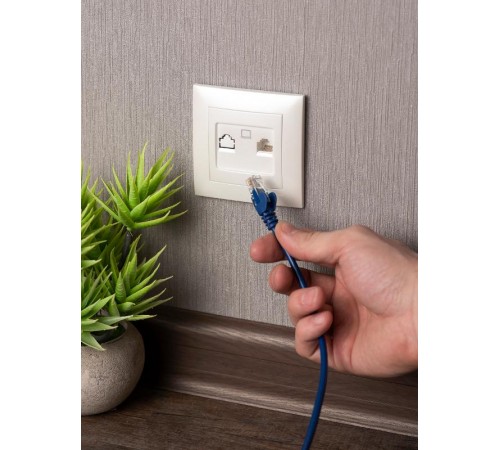 Валенсия лицевая панель розетки RJ-45 1-местная жемчуг EKF PROxima   ESK01-L-035-50   EKF