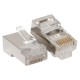 Коннектор RJ-45 TERACOM PRO экранированный 8P8C 30мкд Cat.6 (упак.20шт)  TRP-PLUG-6FTP-20  EKF