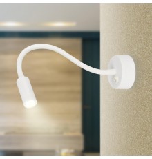 Светильник настенный бра WL 33 WH 3Вт IP20 белый  Б0056392  ЭРА