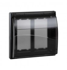 Simon Connect Рамка на 2 S-модуля с крышкой к монт.коробке SBM250, Сима Про, графит  SBMT202-14  Simon