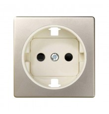 Simon 82 Накладка на розетку двухполюсную с заземляющим контактом, с защитными шторками, S82, S82N, шампань-с  82041-64  Simon