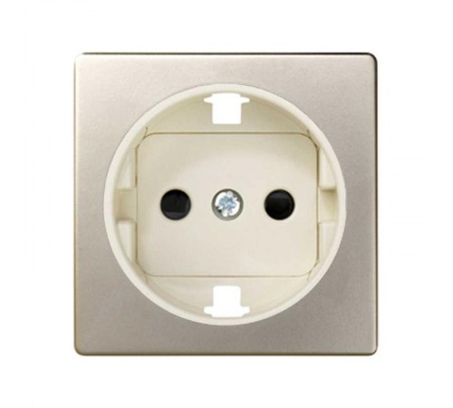 Simon 82 Накладка на розетку двухполюсную с заземляющим контактом, с защитными шторками, S82, S82N, шампань-с  82041-64  Simon