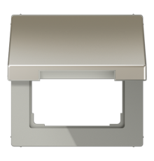 Крышка откидная для штепсельных розеток с платой 5050 мм; благородная сталь  ES2990KL  Jung
