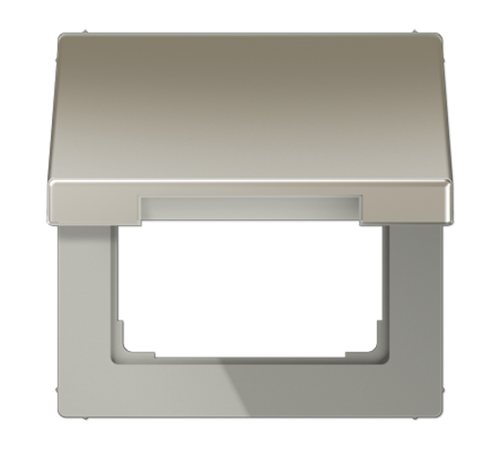 Крышка откидная для штепсельных розеток с платой 5050 мм; благородная сталь  ES2990KL  Jung