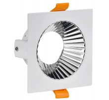 Светильник точечный  4109 встр. поворотн. GU10 белый/хром пласт.  LT-UVB0-4109-GU10-1-K23  IEK