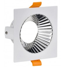 Светильник точечный  4109 встр. поворотн. GU10 белый/хром пласт.  LT-UVB0-4109-GU10-1-K23  IEK