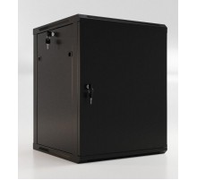 Шкаф наст.TWB-1566-SR-RAL9004 19-дюй. (19"), 15U, 775x600х600мм, мет. передняя дверь с замком, две боковые панели,черн. (разоб.)  395314  Hyperline