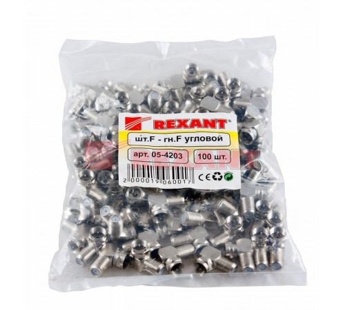 Переход штекер F-гнездо F угловой  05-4203  REXANT