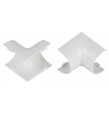 Внутренний угол  IC-KK-20-12-FW для полукруглого кабель-канала белый 20х12мм 2шт/комплект  Б0064975  ЭРА