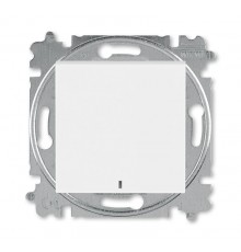 ABB Levit Белый / ледяной Выключатель кнопочный 1-кл. с подсветкой  3559H-A91447 01W  2CHH599147A6001  ABB