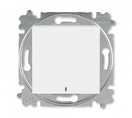 ABB Levit Белый / ледяной Выключатель кнопочный 1-кл. с подсветкой  3559H-A91447 01W  2CHH599147A6001  ABB