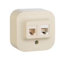 Quteo Слоновая кость Роз RJ11+RJ45 кат5UTP  782251  Legrand