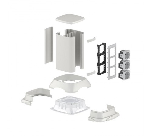 Миниколонна алюминиевая, 0.25м, цвет серый металлик  19521  DKC