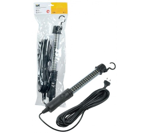 Светильник светодиодный переносной ДРО 2061 IP54 шнур 10м черный  LDRO1-2061-09-10-K02  IEK