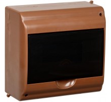 Корпус пластиковый навесной на 9 модулей КМПн 2/9-2 180х188х96мм IP31 дуб с прозрачной крышкой KREPTA 3  MKP42-N-09-31-02-D  IEK