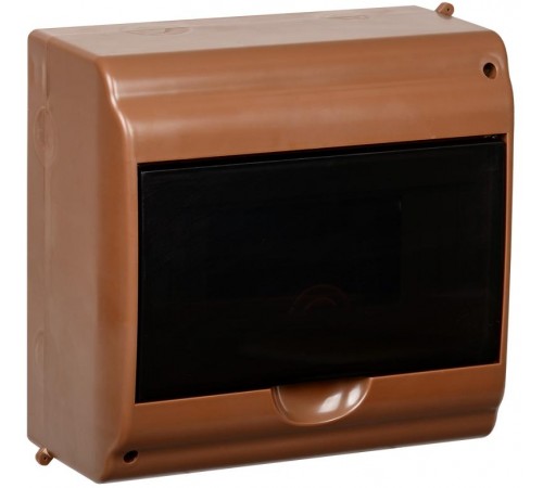 Корпус пластиковый навесной на 9 модулей КМПн 2/9-2 180х188х96мм IP31 дуб с прозрачной крышкой KREPTA 3  MKP42-N-09-31-02-D  IEK