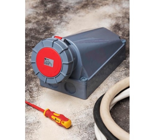 Розетка стационарная наружная 1442 3Р+РЕ 125А 380В IP67 EKF PROxima  ps-1442-125-380  EKF